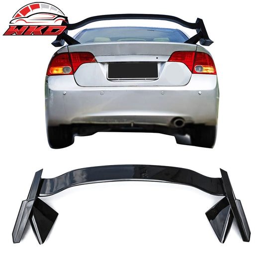 Wholesale 06-11 Honda Civic Sedan Type-R ABS Add-on Trunk Spoiler Lip - Gloss Black