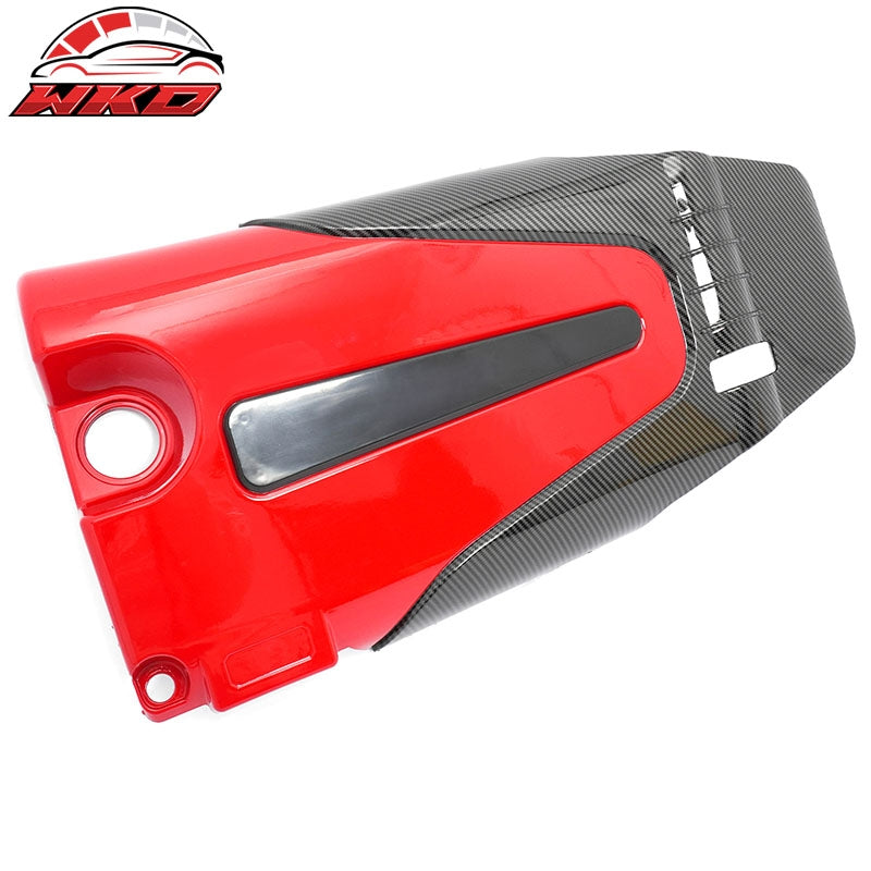 Fits 22-26 Civic Type R Style 1.5L Engine Valve Cover Carbon Fiber Print & Red
