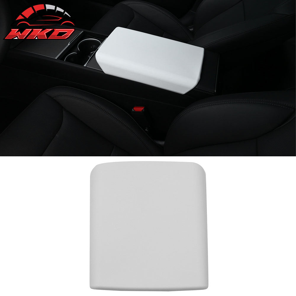 Fits 24-25 Tesla Model 3/25 Y TPE Center Console Armrest Cover Protector White