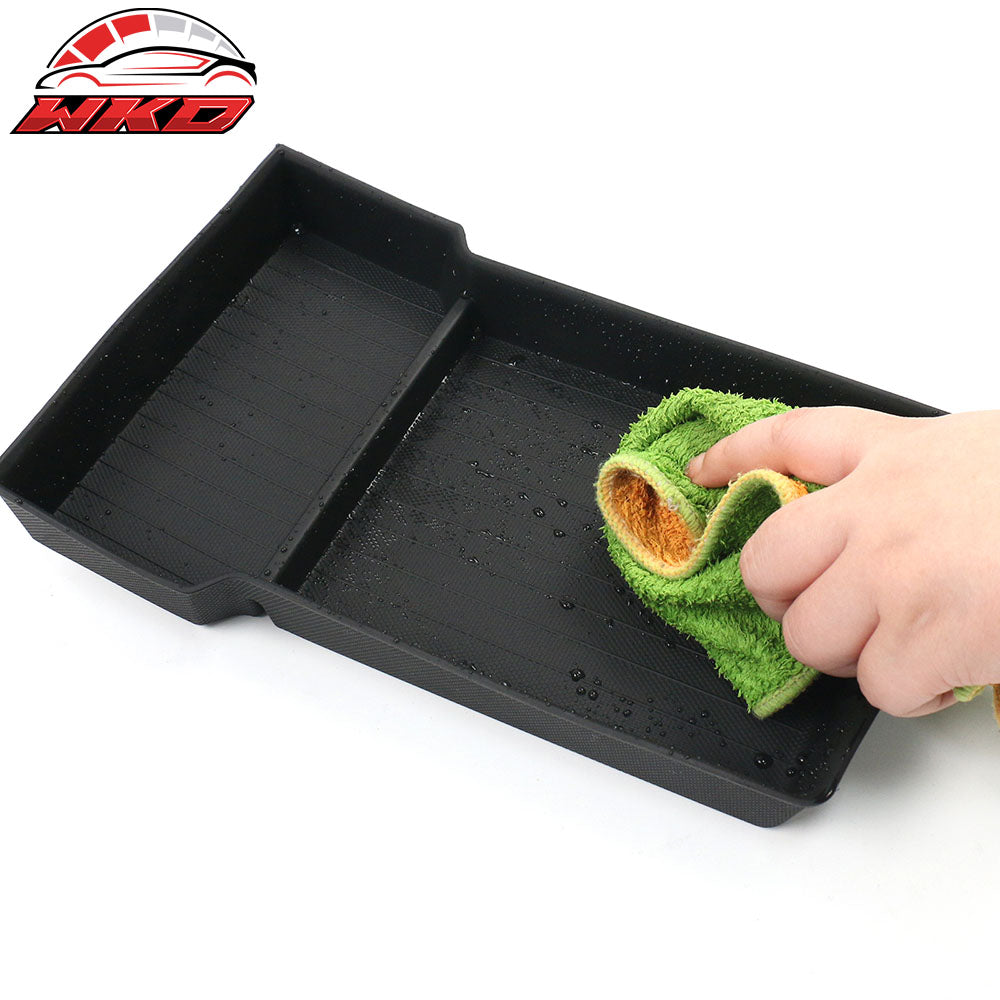 Fits 24-25 Tesla Model 3/Y TPE Lower Upper Center Armrest Organizer Storage Box