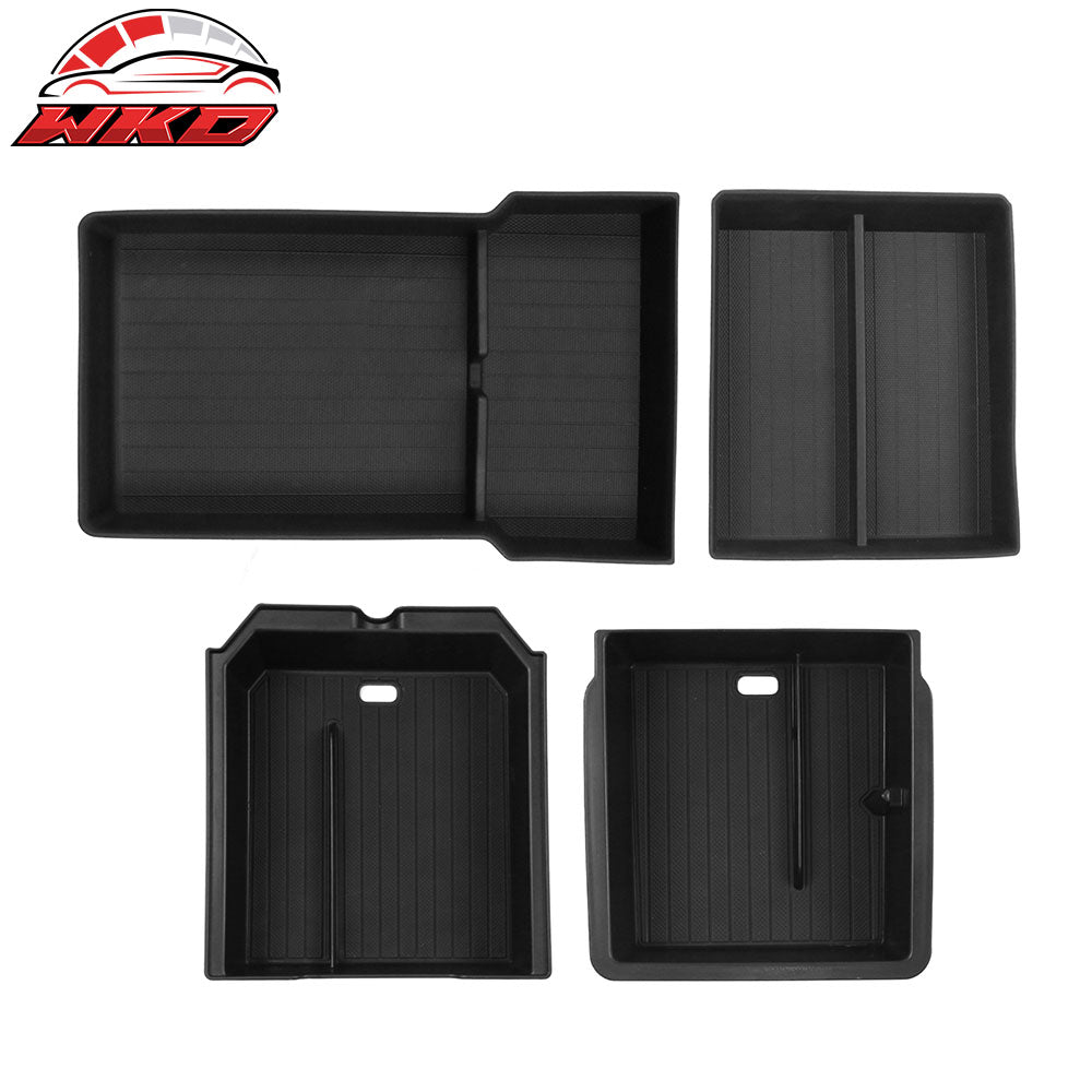 Fits 24-25 Tesla Model 3 Door Side+Center Armrest+Console Box+Cup Holder Insert