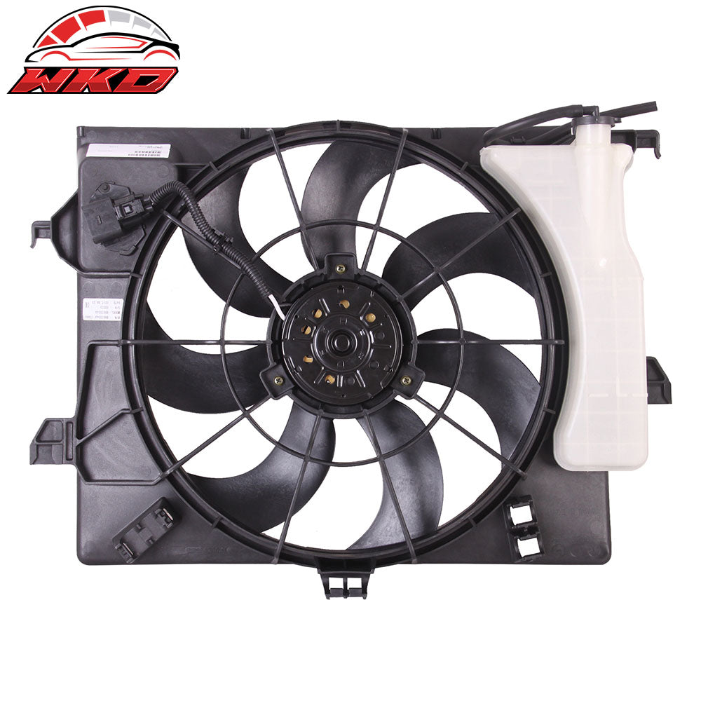 Fits 12-17 Hyundai Accent& Veloster& Kia Rio 1.6L Radiator Cooling Fan Assembly