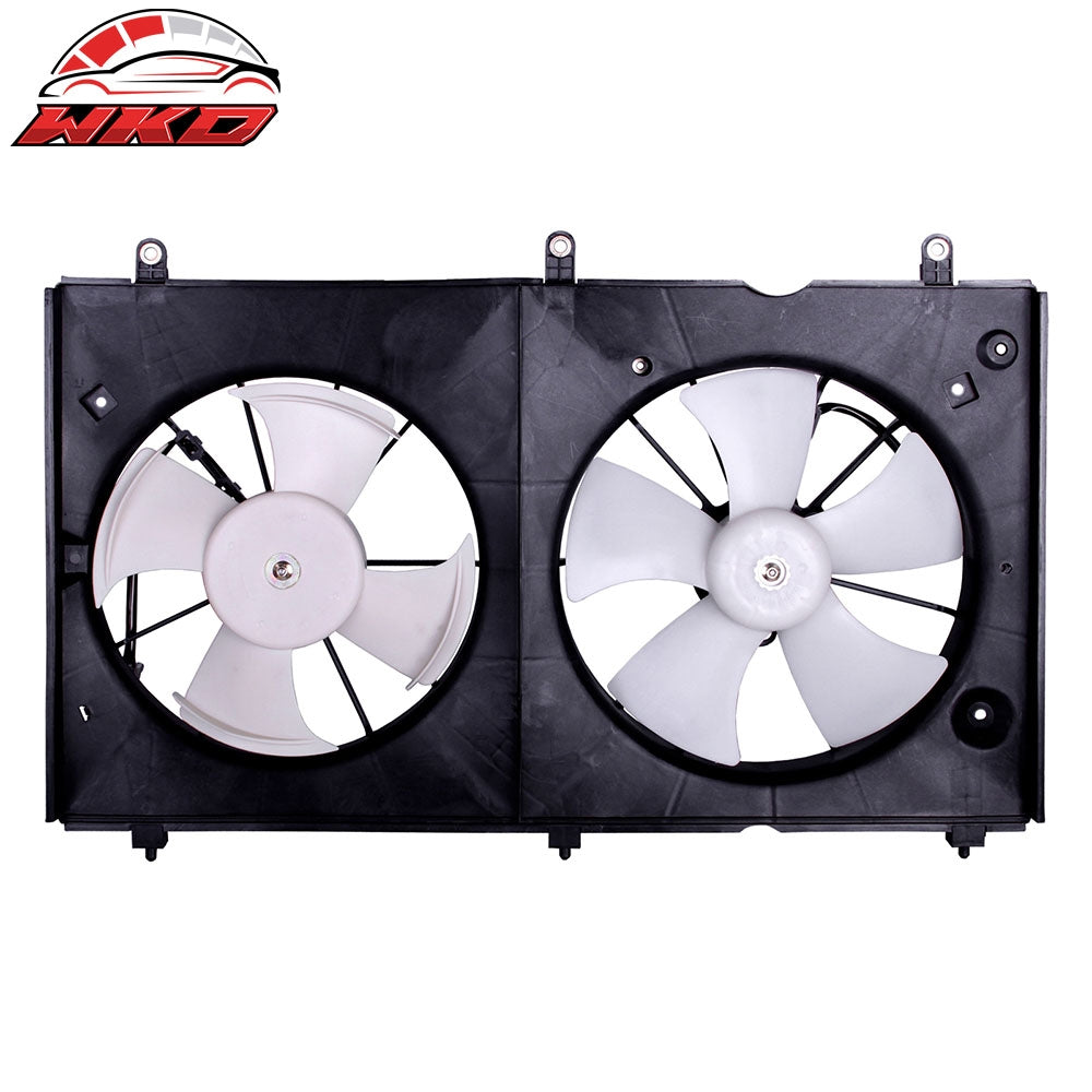Wholesale 03-07 Honda Accord Valeo Brand A/C Condenser Radiator Dual Cooling Fan Kit Default Title - Wikond Auto