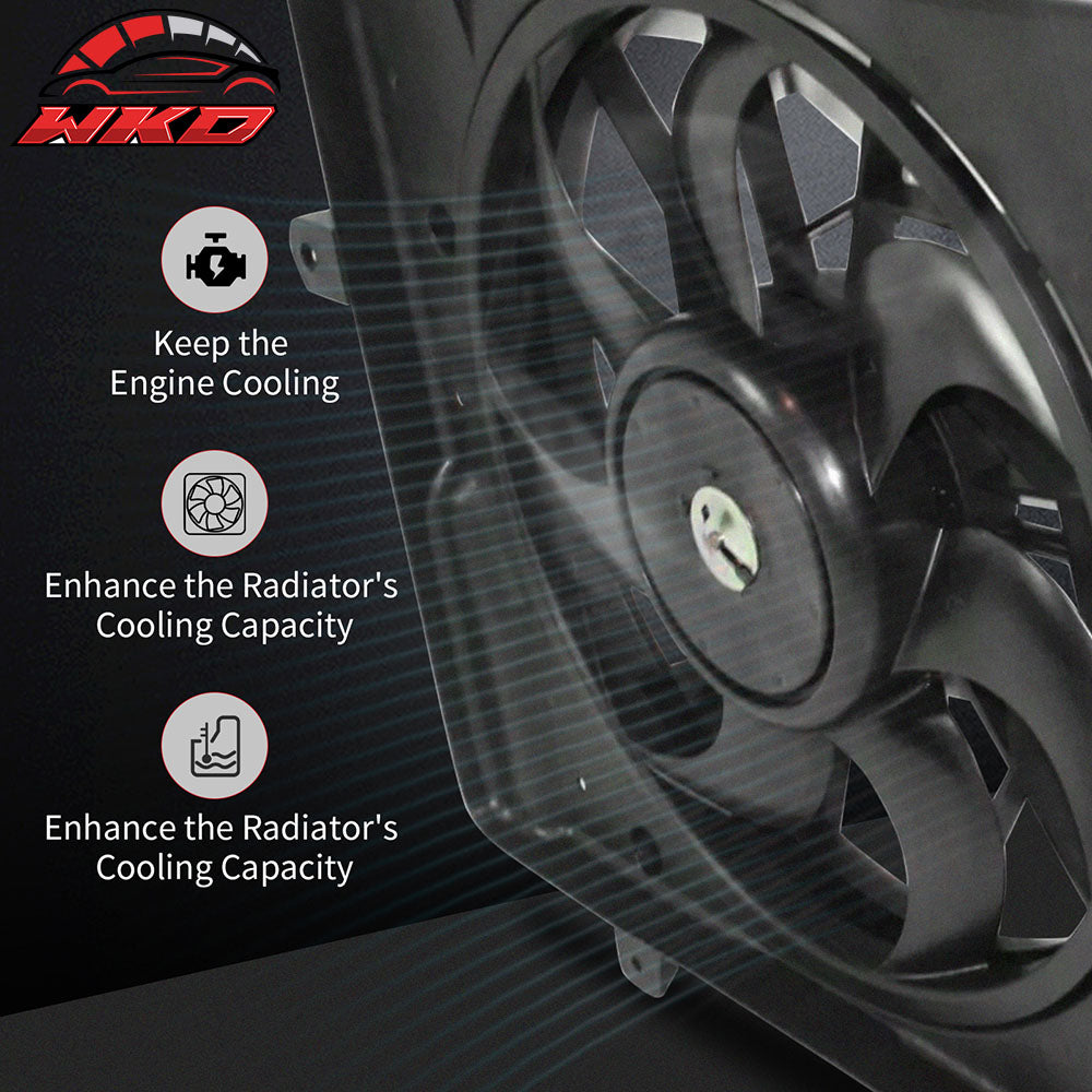 Fits 14-21 Ram Promaster 1500 2500 3500 3.0L/3.6L Radiator Dual Cooling Fan