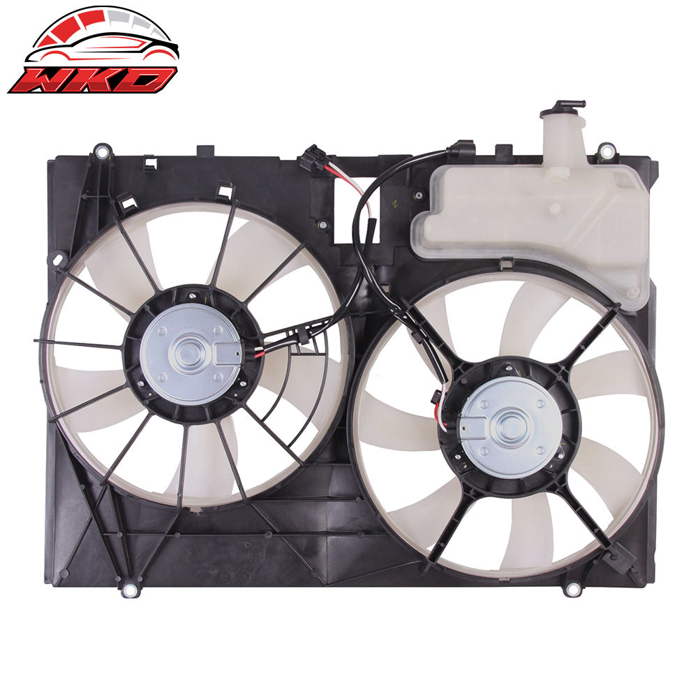 Fits 07-10 Toyota Sienna 3.5L A/C Condenser Dual Cooling Fan OE Replacement