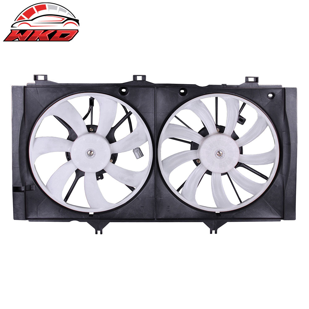 Fits 09-16 Toyota Venza 2.7L 10-11 Camry 2.5L Engine Dual Radiator Cooling Fan