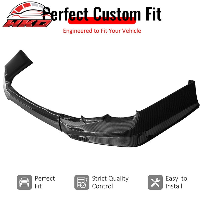 Wholesale 11-13 Corolla T Style Front Bumper Lip Chin Spoiler Carbon Fiber Print 3PCS - Wikond Auto