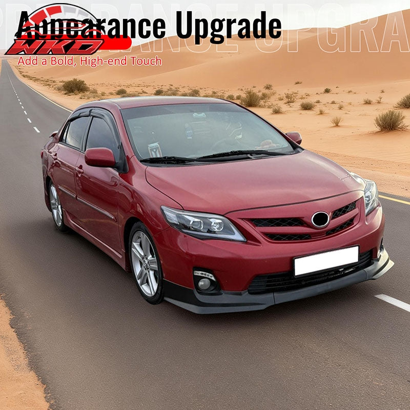 Wholesale 11-13 Corolla T Style Front Bumper Lip Chin Spoiler Carbon Fiber Print 3PCS - Wikond Auto