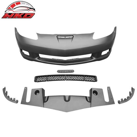 Wholesale 05-13 Corvette C6 Base Front Bumper Cover Z06 Style PP Conversion Assembly - Wikond Auto