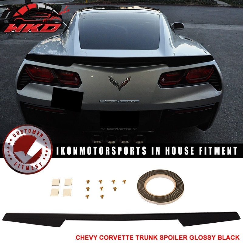 Wholesale 14-19 Chevrolet Corvette C7 Rear Trunk Lid Spoiler Wing Lip ABS Gloss Black
