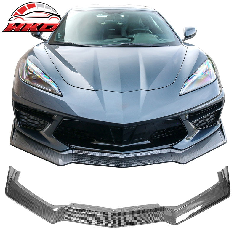 Wholesale 20-26 Chevy Corvette C8 5VM Style Carbon Fiber Print Front Bumper Lip 5PCS