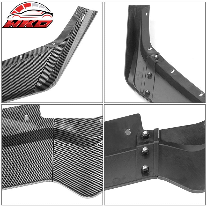 Fits 20-26 Chevy Corvette C8 5VM Style Carbon Fiber Print Front Bumper Lip 5PCS