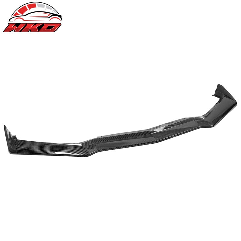 Fits 20-26 Chevy Corvette C8 ABS Front Bumper Lip Spoiler 5PC Carbon Fiber Print