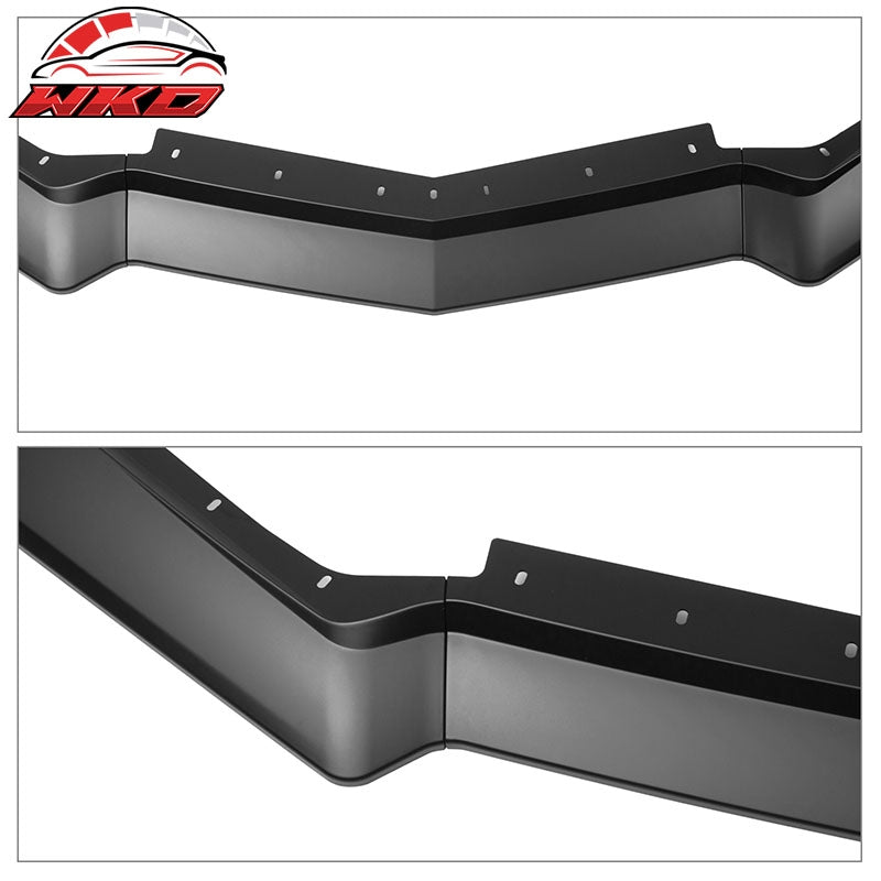 Fits 20-26 Chevy Corvette C8 ABS Front Bumper Lip Chin Spoiler 5PCS Matte Black
