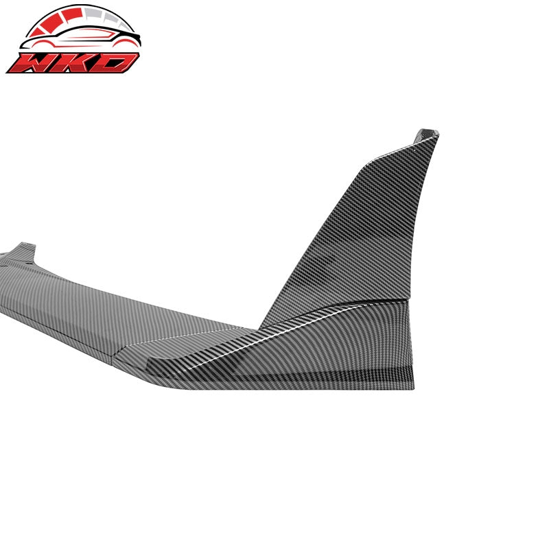 Fits 20-26 Chevy Corvette C8 STG 3 Front Bumper Lip ZR1 Style Carbon Fiber Print