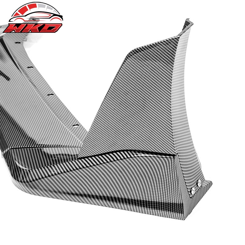 Fits 20-26 Chevy Corvette C8 STG 3 Front Bumper Lip ZR1 Style Carbon Fiber Print