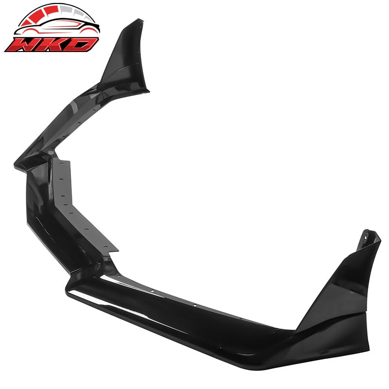 Fits 20-26 Chevy Corvette C8 Z51 STG 3 Front Bumper Lip ZR1 Style Gloss Black