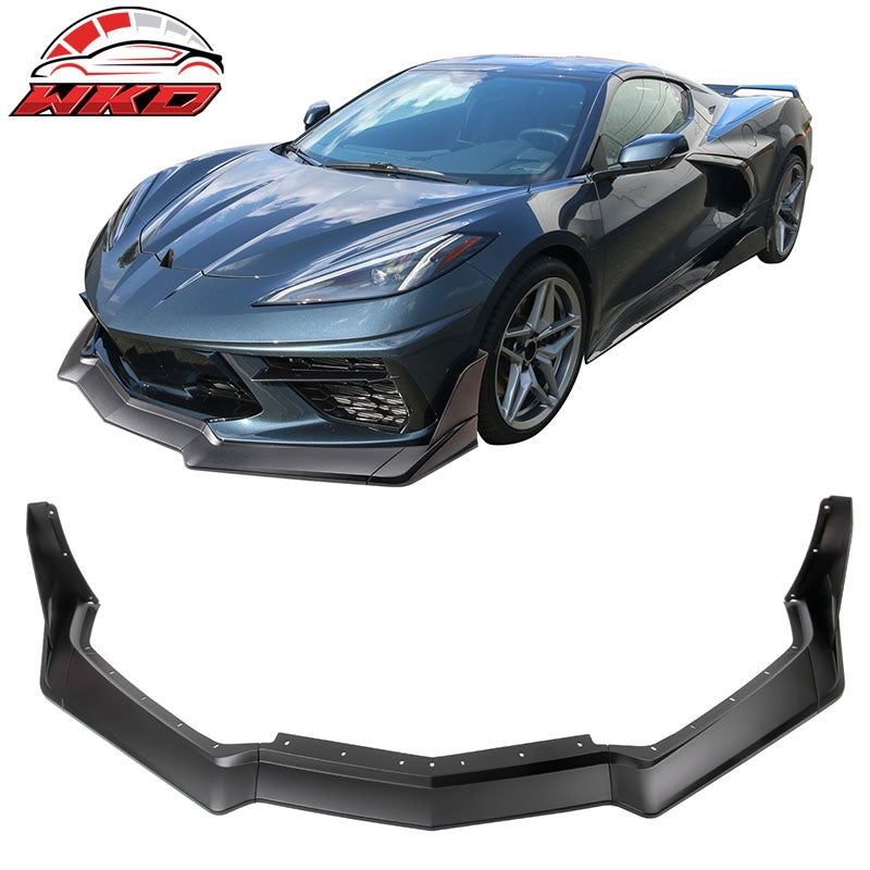 Wholesale 20-26 Chevy Corvette C8 Z51 STG 3 Front Bumper Lip ZR1 Style Matte Black