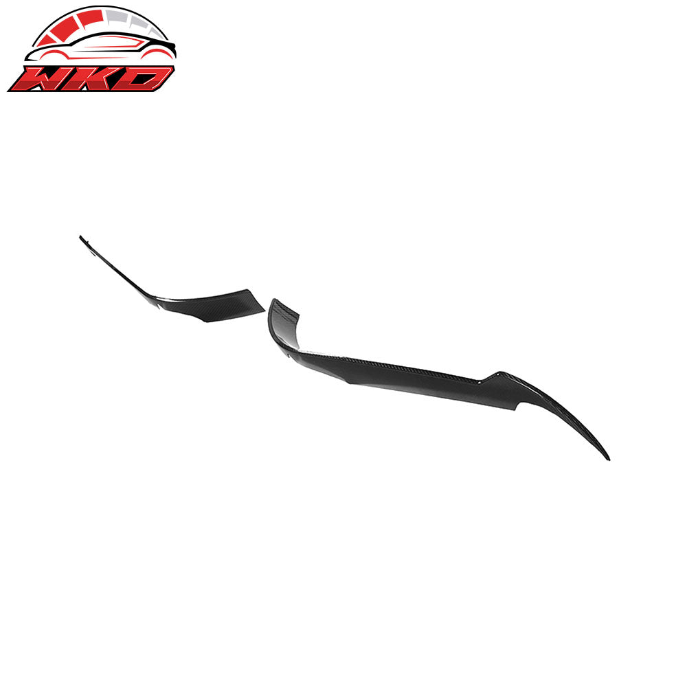 Fits 20-25 Chevrolet Corvette C8 IKON Front Bumper Canard Splitters Carbon Fiber
