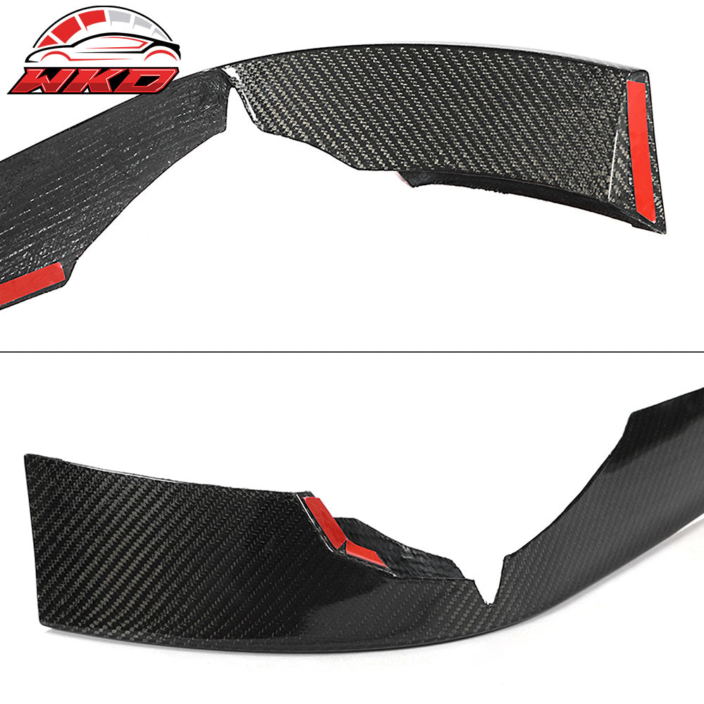 Fits 20-25 Chevrolet Corvette C8 IKON Front Bumper Canard Splitters Carbon Fiber