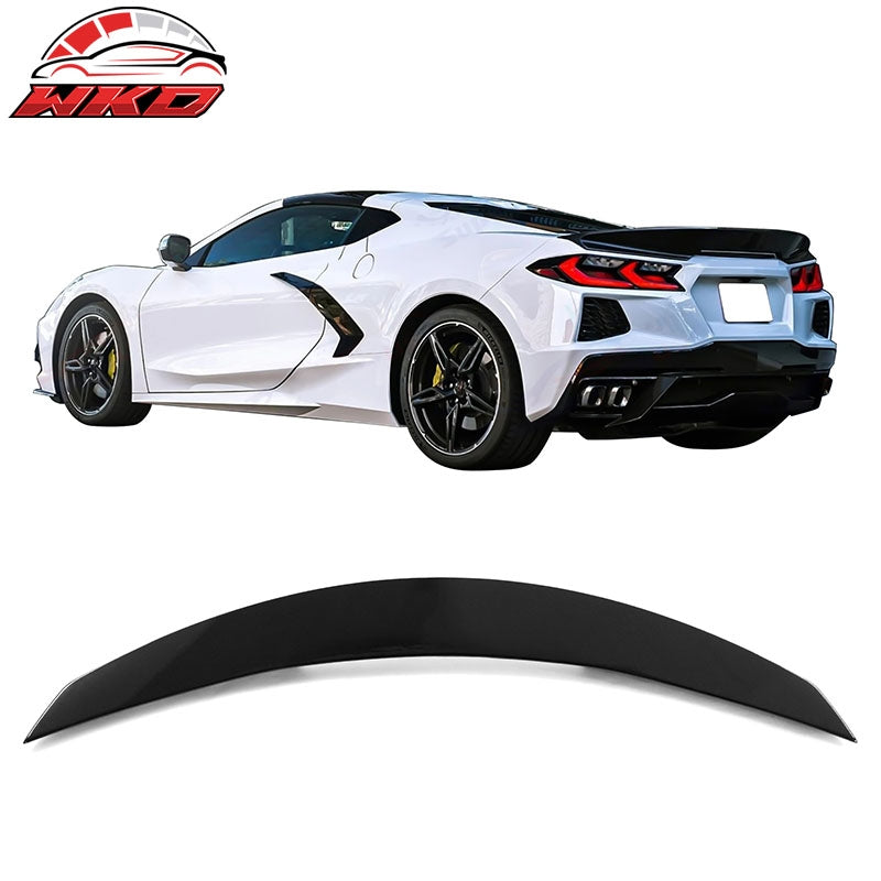 Fits 20-26 Chevrolet Corvette Stingray C8 Gloss Black Trunk Spoiler RSC Style