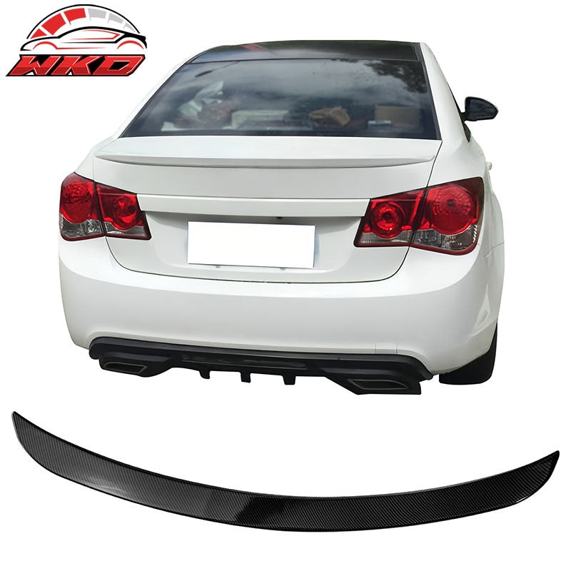 Wholesale 10-15 Chevrolet Cruze OE Style Rear Trunk Spoiler Carbon Fiber Print ABS
