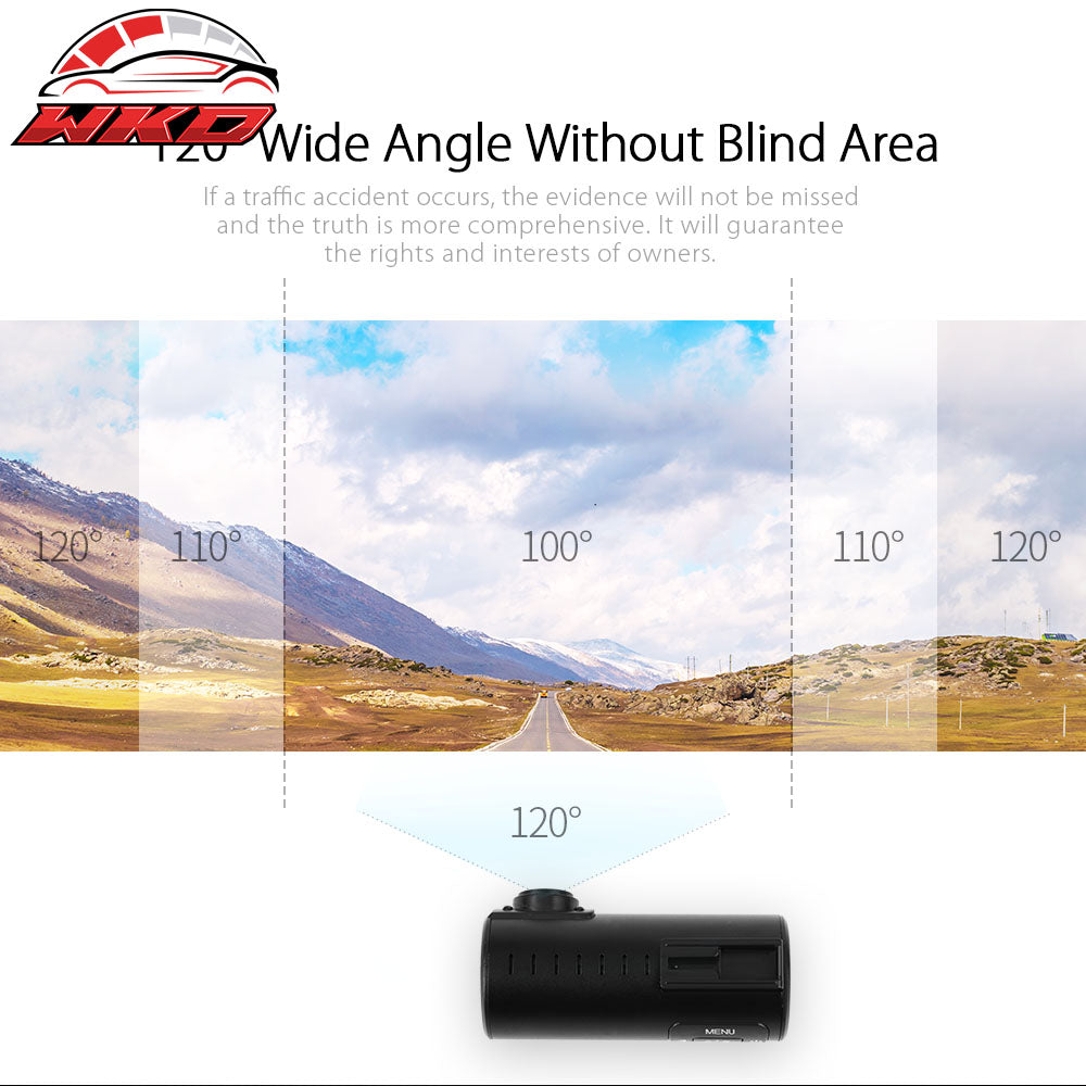 Dash Cam Mini A110 720P 120Ąă Car DVR Camera Video Recorder Night Vision G-Sensor