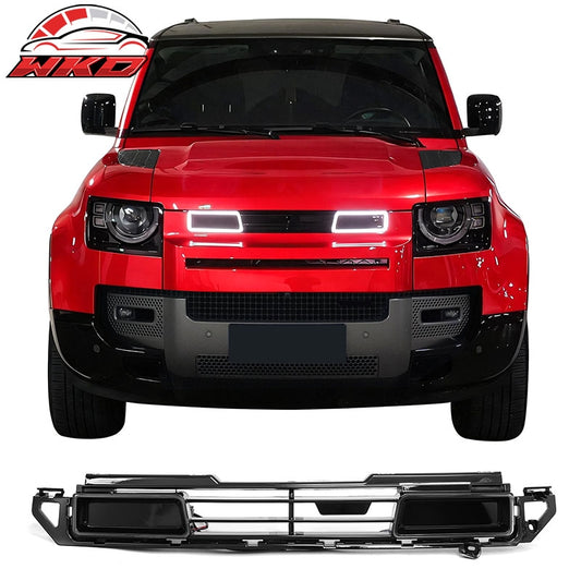 Wholesale 20-26 Defender 90 110 130 IKON Style LED Front Upper Grille Gloss Black ABS - Wikond Auto
