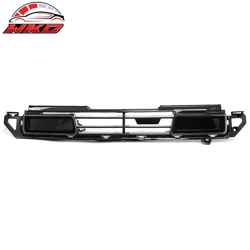 Fits 20-26 Defender 90 110 130 IKON Style LED Front Upper Grille Gloss Black ABS