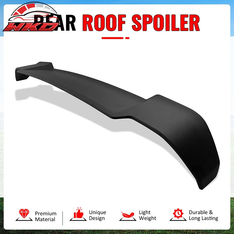 Fits 20-26 Defender 90 110 130 V Style Matte Black Rear Window Roof Spoiler ABS