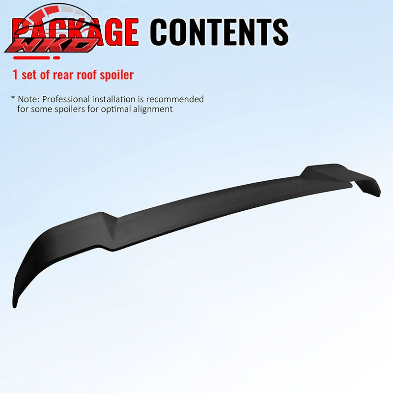 Fits 20-26 Defender 90 110 130 V Style Matte Black Rear Window Roof Spoiler ABS