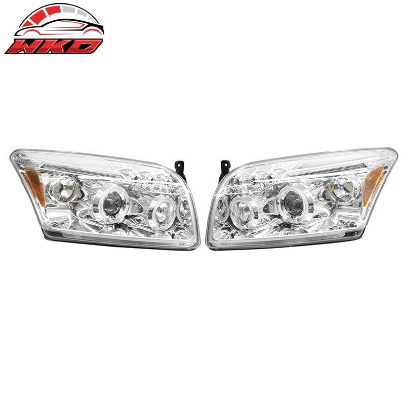 Wholesale 07-12 Dodge Caliber Projector Head Lights Chrome Housing w/ Amber Reflector