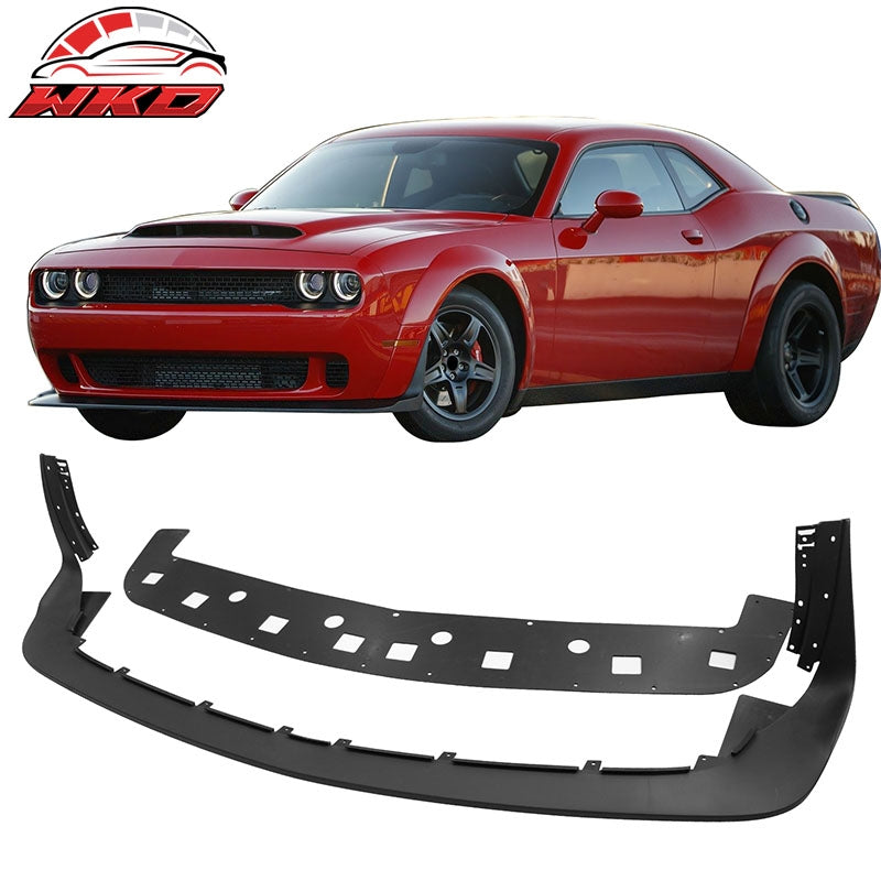 Wholesale 18-23 Dodge Challenger Demon & Widebody Front Lip DM Style Textured Black PP