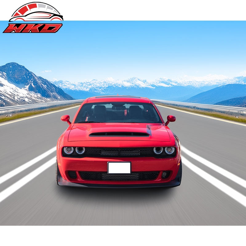 For 18-23 Dodge Challenger Demon & Widebody Front Lip DM Style Textured Black PP
