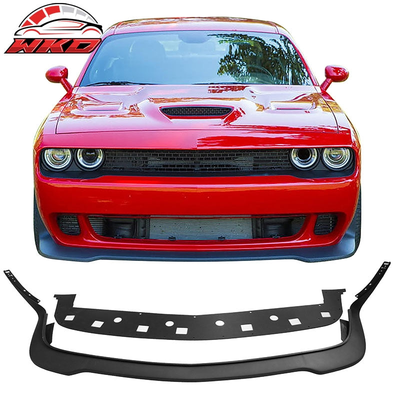 Wholesale 15-23 Dodge Challenger Hellcat Style Front Bumper Lip Textured Black PP