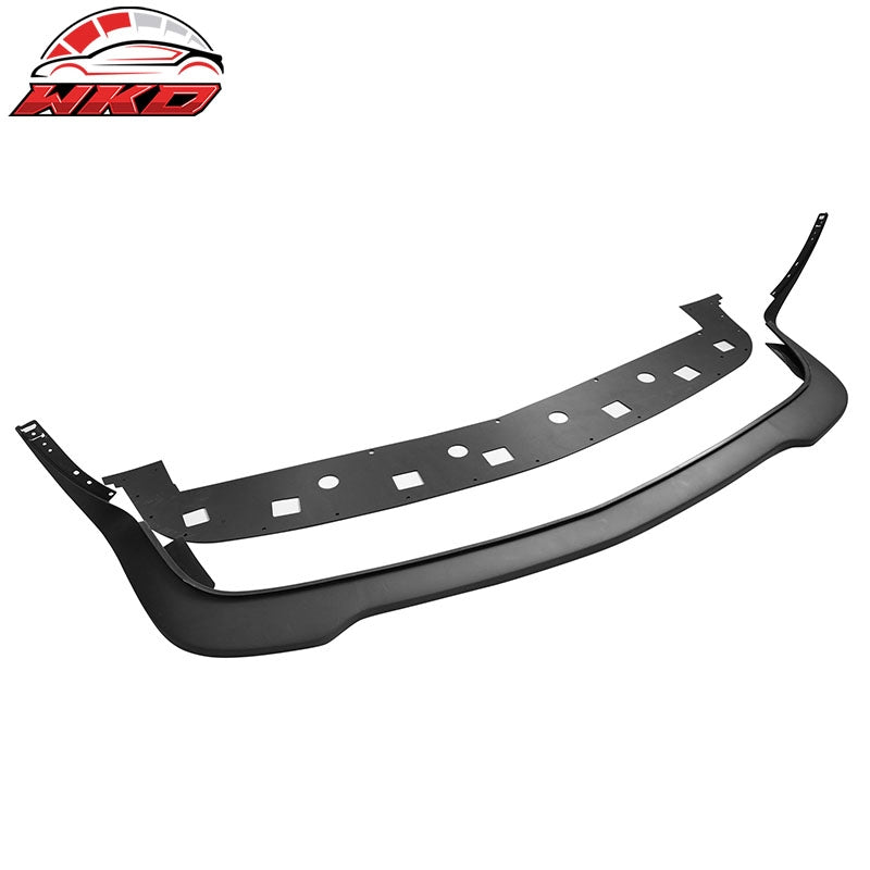 Fits 15-23 Dodge Challenger Hellcat Style Front Bumper Lip Textured Black PP