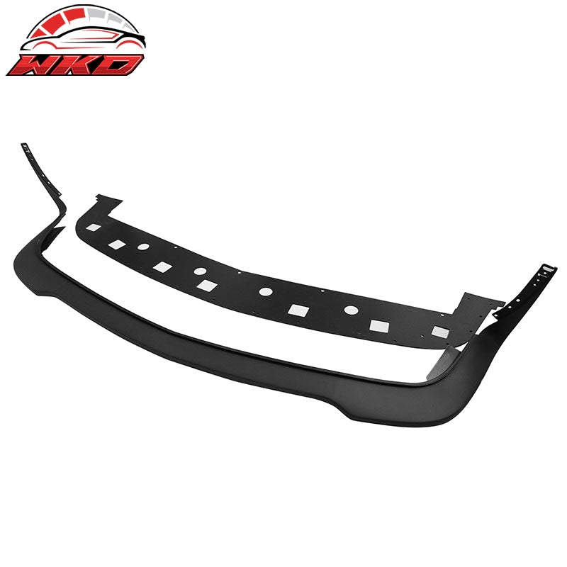 Fits 15-23 Dodge Challenger Hellcat Style Front Bumper Lip Textured Black PP