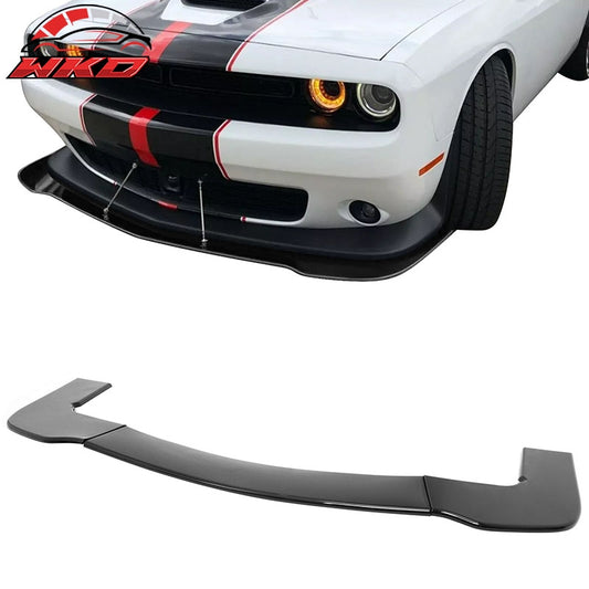 Wholesale 15-23 Dodge Challenger Hellcat PP Front Bumper Lip Chin Spolier Gloss Black - Wikond Auto