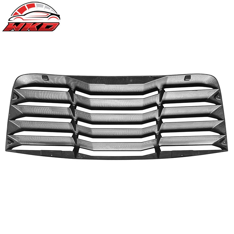 Fits 08-23 Dodge Challenger V2 Style Carbon Fiber Print Rear Window Louver Cover
