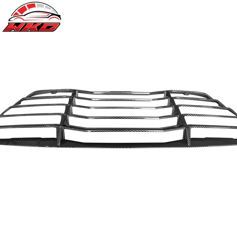 Fits 08-23 Dodge Challenger V2 Style Carbon Fiber Print Rear Window Louver Cover