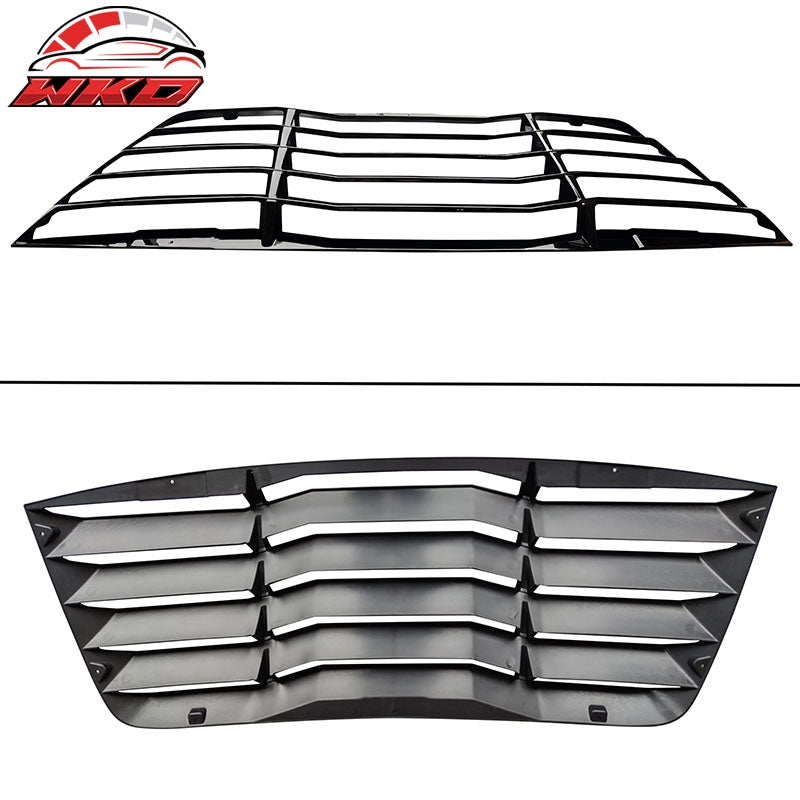 Fits 08-23 Dodge Challenger Rear Window Louver Sun Rain Shade Cover Gloss Black