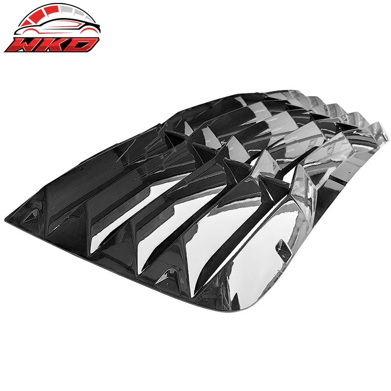 Fits 08-23 Dodge Challenger Rear Window Louver Sun Rain Shade Cover Gloss Black