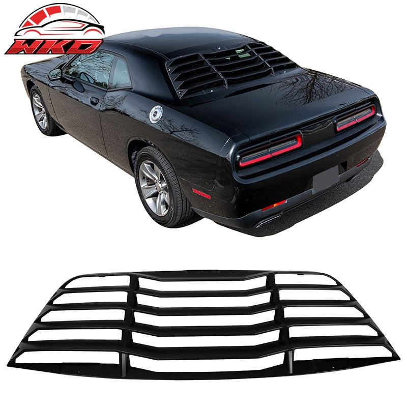 Wholesale 08-23 Dodge Challenger Window Louver Rear Sun Shade Cover Matte Black ABS