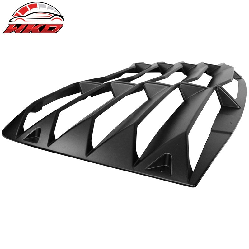 Fits 08-23 Dodge Challenger Window Louver Rear Sun Shade Cover Matte Black ABS