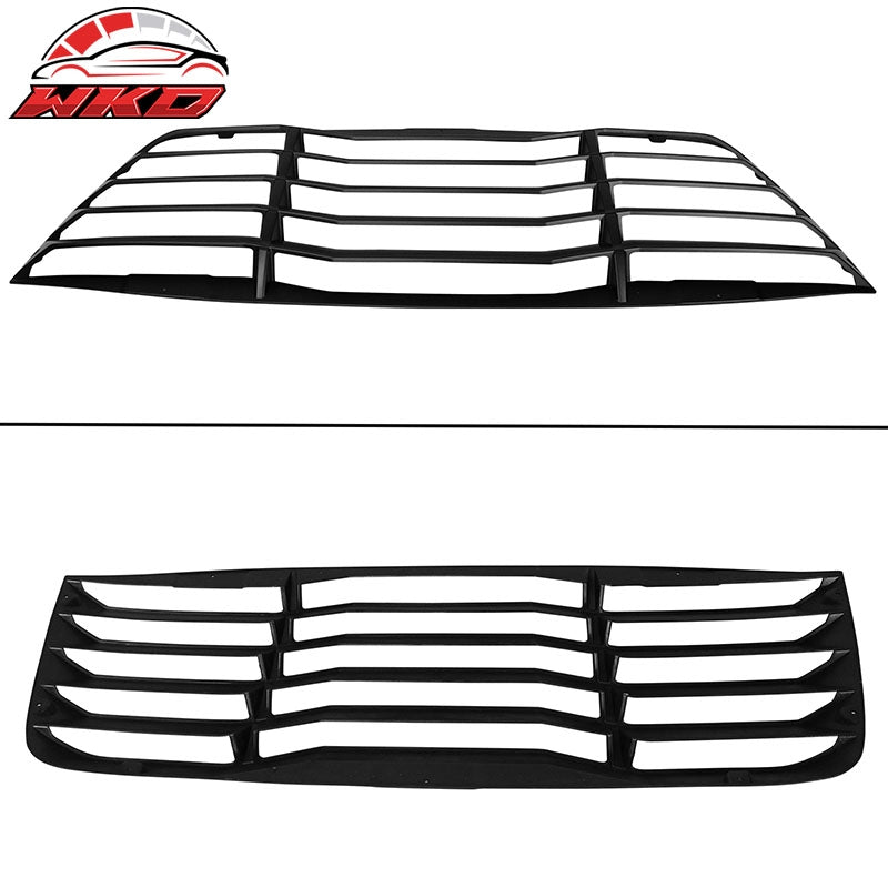 Fits 08-23 Dodge Challenger Window Louver Rear Sun Shade Cover Matte Black ABS