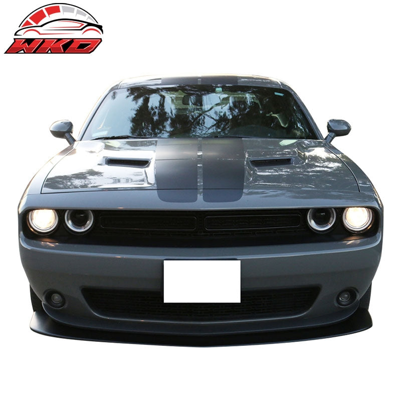 Fits 15-23 Dodge Challenger SXT Front Bumper Lip Spoiler Black Primer PP