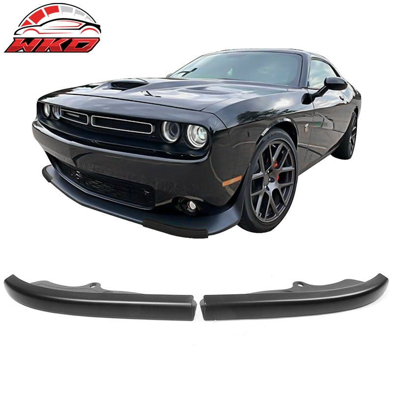 Wholesale 15-23 Dodge Challenger Scat Pack 2PCS Front Bumper Lip Splitter Matte Black