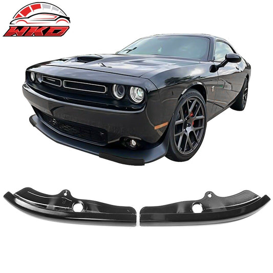 Wholesale 15-23 Dodge Challenger Scat Pack Front Bumper Lip Protector Kit Gloss Black - Wikond Auto