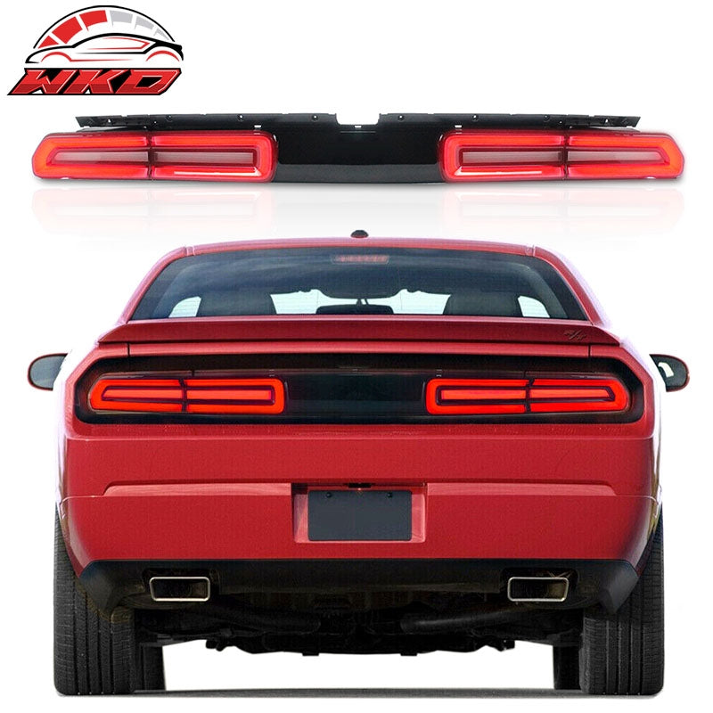 Fits 08-14 Dodge Challenger Sequential Turn Signal LED Tail Lights 2PC - Red