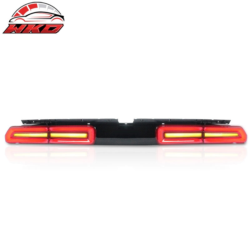 Wholesale 08-14 Challenger Sequential Yellow Turn Signal LED Tail Lights 2PC - Smoke